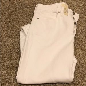 Madewell white skinny jeans